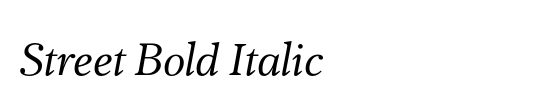 Street  SemiBold Italic