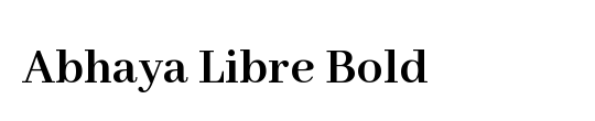 Abhaya Libre SemiBold