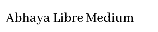 Abhaya Libre Medium