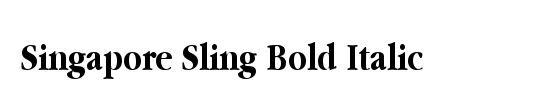 Singapore Sling Condensed Italic