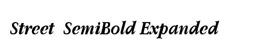 Street  SemiBold Italic