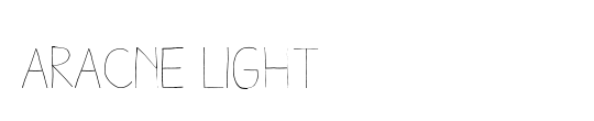 Aracne Condensed Light Italic