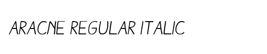 Aracne Regular Italic