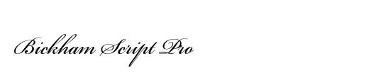 Bickham Script Pro