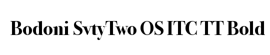 Bodoni SvtyTwo OS ITC TT