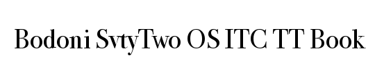 Bodoni SvtyTwo ITC TT