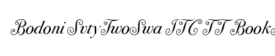 Bodoni SvtyTwoSwa ITC TT