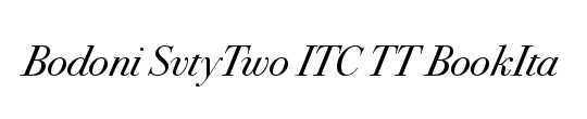 Bodoni SvtyTwo OS ITC TT