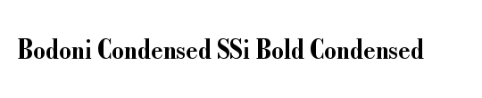 Bodoni Condensed SSi