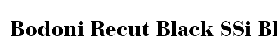 Bodoni Recut BlackCondensed SSi