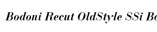 Bodoni Recut OldStyle SSi