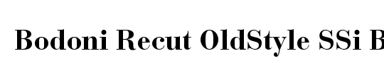 Bodoni Recut BlackCondensed SSi