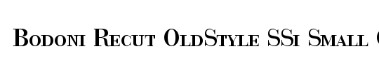 Bodoni Recut OldStyle SSi