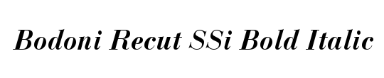 Bodoni Recut Condensed SSi