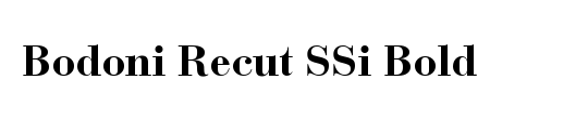 Bodoni Recut BlackCondensed SSi