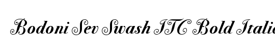 Bodoni Sev Swash ITC