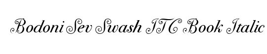 Bodoni Sev Swash ITC