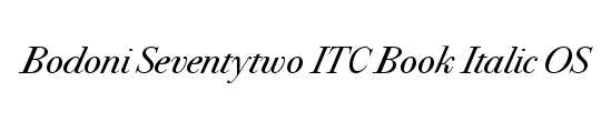 Bodoni Seventytwo ITC