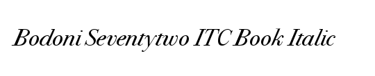 Bodoni Seventytwo ITC