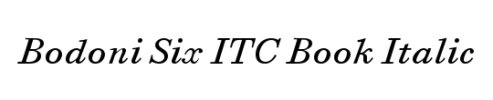 Bodoni Six ITC Std