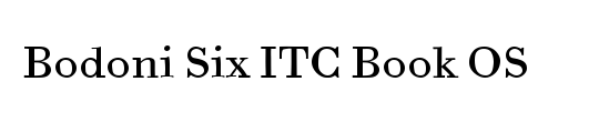 Bodoni Six ITC