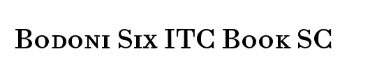 Bodoni Six ITC