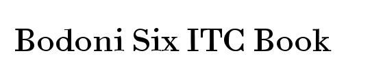 Bodoni Six ITC