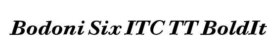 Bodoni Six ITC TT