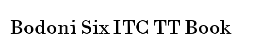 Bodoni Six ITC TT