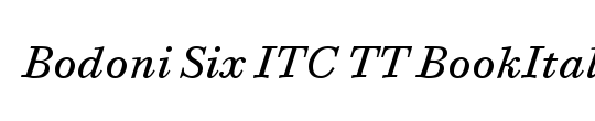 Bodoni Six ITC TT