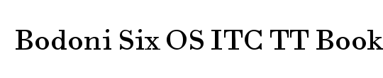 Bodoni Six OS ITC TT