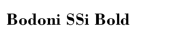 Bodoni SSi