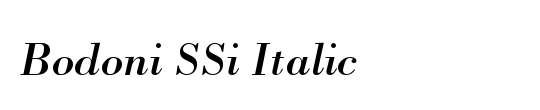 Bodoni SSi