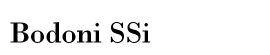 Bodoni SSi