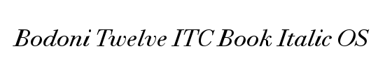 Bodoni Twelve ITC