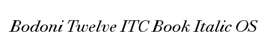 Bodoni Six ITC Std