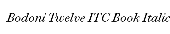 Bodoni Six ITC Std