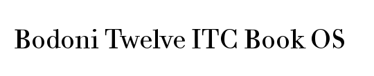 Bodoni Twelve OS ITC TT