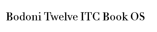 Bodoni Twelve ITC TT