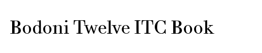 Bodoni Twelve OS ITC TT