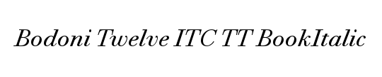 Bodoni Twelve ITC TT