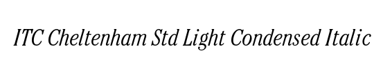 Cheltenham Light Condensed SSi