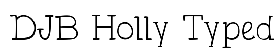 DJB Holly Typed