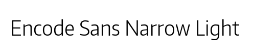 Encode Sans Narrow