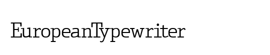 EuropeanTypewriter