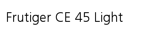 Frutiger CE 45 Light