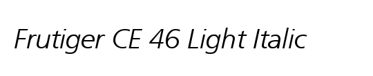 Frutiger LT 45 Light