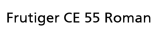 Frutiger CE 55 Roman