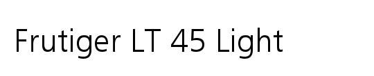 Frutiger LT 45 Light