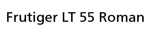 Frutiger LT 55 Roman